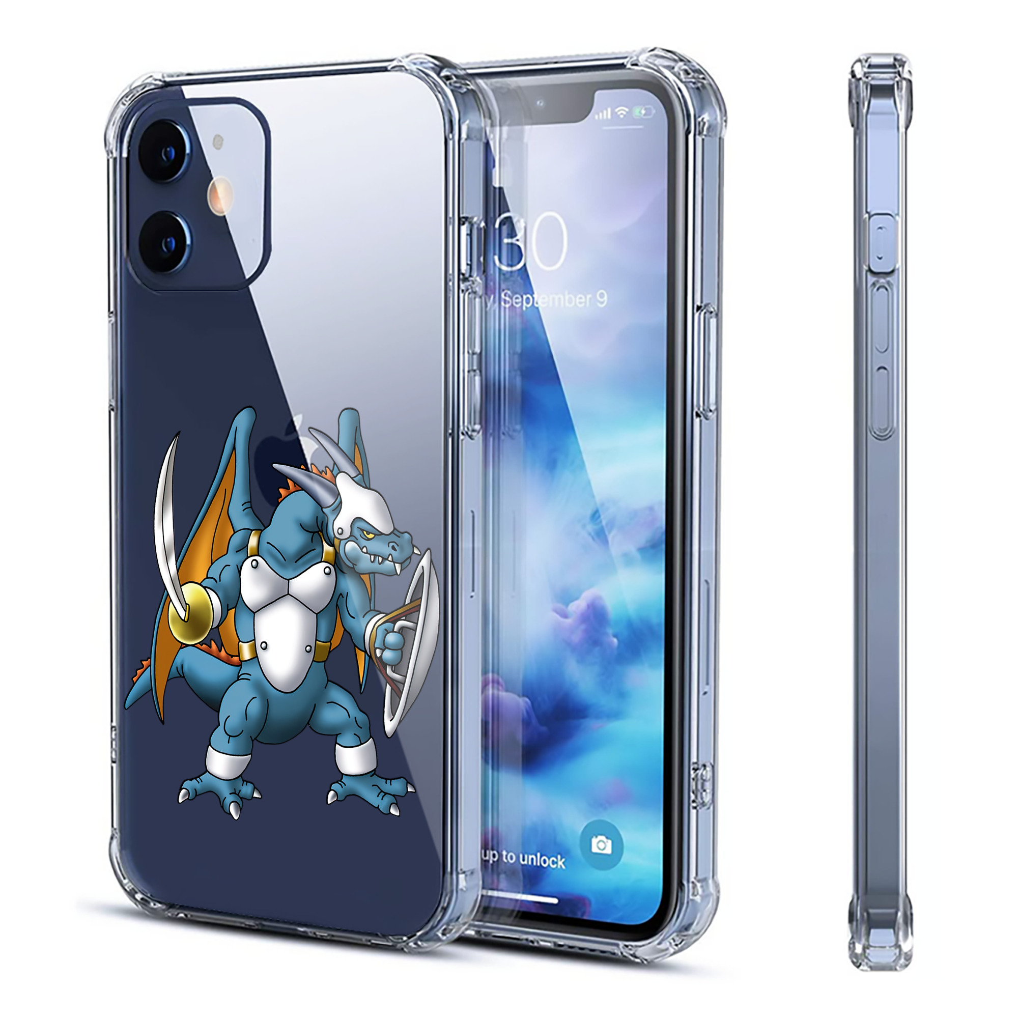 （画像用） ドラゴンクエスト Doragon Kuesuto Dragon Quest 【iPhone 12シリーズ対応】透明スマホケース（クリアソフトケース）